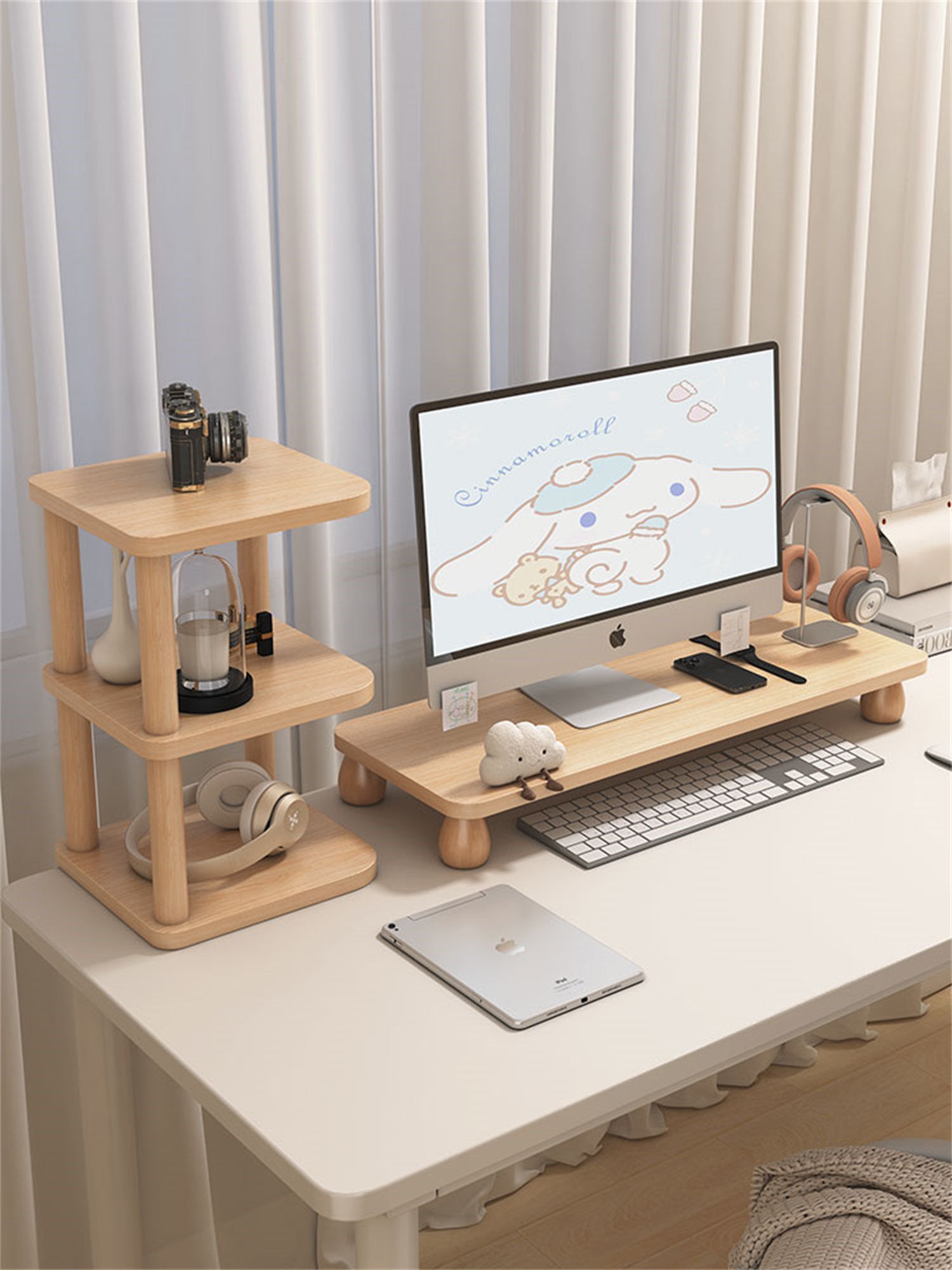 Brayden Studio® Abbygael Manufactured Wood Monitor Stand in Yellow | 3.14″ H X 7.87″ W X 23.62″ D | Wayfair